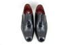 Stylish black leather men's shoes view 4