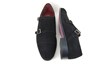 Buckle Shoe with Double Buckle - black suede view 4