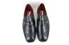 Black leather  Men's Loafers view 4