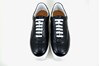 Luxury Leather Sneakers - black view 4