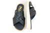Leather Cross Strap Slippers Gents - black view 4