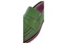 Trendy leather slip-on sandals - green leather view 5