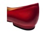 Red plain ballerinas - leather view 5