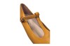 Ballerina with round toe and T-strap - yellow leather view 5