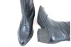 Western Boots with Heel and Zipper - black view 5