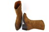 Cowboy Boots with Heel and Zipper - brown suede view 5