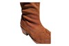 Cowboy Boots with Heel and Zipper - brown suede view 5