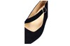 Contemporary pumps with diagonal strap - black suede view 5