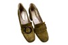 Loafer with blockheel -olive green suede view 5