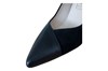 Elegant pump with leather and suede combination -black view 5