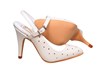 Slingback Pumps High Heels with Straps - white view 5