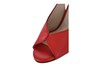 Peeptoe Slingback with blockheel -red leather view 5