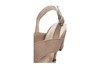 Sandals with high blockheel - taupe leather view 5