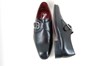 Black leather Loafers with Buckle view 5