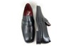 Black leather  Men's Loafers view 5