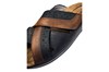 Leather slippers crotch strap -black and brown view 5