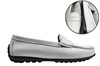 Stravers white leather mocassins ladies view 6