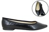 Ballerina shoes pointed toe -black leather view 6