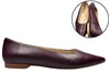 Ballerina shoes pointed nose -Burgundy red leather view 6