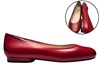 Red plain ballerinas - leather view 6