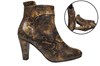 Ankle boots with style - brown leather python print view 6