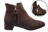 Modern Low Heel Ankle Boots - brown view 6