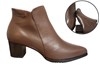 Brown Pointy Ankle Boots Block Heels view 6