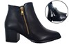 Pointed ankle boots zipper on the outside - black leather view 6