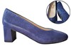 Comfortable pumps with subtle print -blue suede view 6