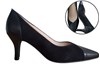 Elegant pump with leather and suede combination -black view 6