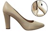 Beige Pumps High Heels - creme white view 6