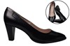 Pump with elegant block heel - black leather view 6