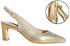 Slingback pumps with trendy heel -champagne nubuck view 6