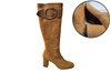 Tough boots with buckle -brandy brown suede view 6