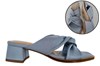 Slipper sandal with blockheel - blue view 6