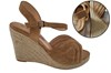 Platform Wedge Heel Sandals with Strap - beige view 6