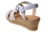 Espadrilles sandals wedge heeled and leather straps - white view 6