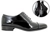 Black tie patent shoes view 6