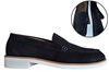 Loafers with white sole - black suede view 6