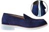 Loafer with white sole - blue suede view 6