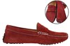 Mens suede mocassins - red view 6