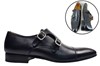 Double Monk Straps - black leather view 6