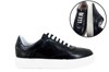 Luxury Leather Sneakers - black view 6