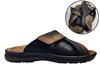 Leather slippers crotch strap -black and brown view 6