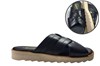 Leather Cross Strap Slippers Gents - black view 6