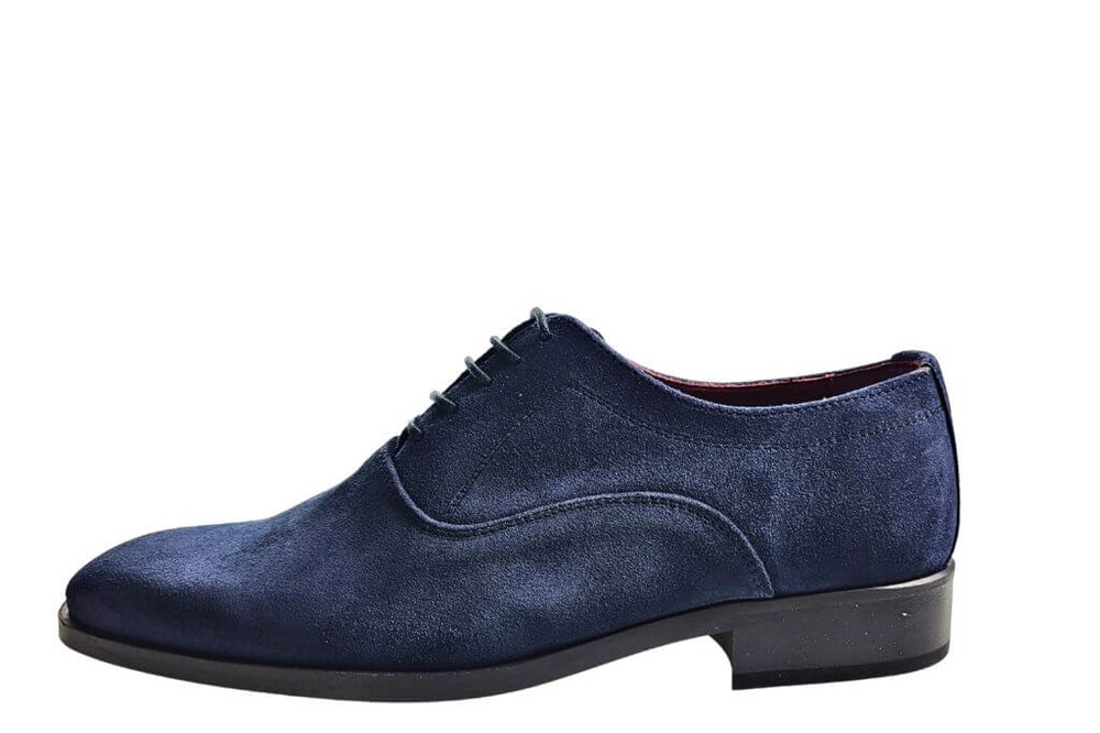 Dress Blue Suede Men's Shoes | Small Size | Dress Shoes | Stravers Shoes