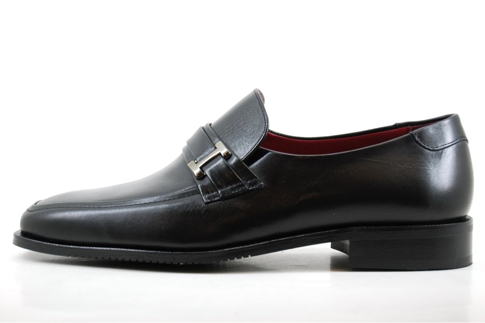 Black leather Men's Loafers | Small Size | Loafers | Stravers Shoes