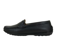 Stravers black leather loafers ladies in small sizes