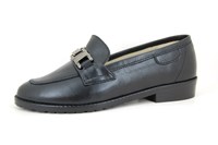 Trendy Loafers - black leather in large sizes