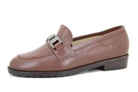 Stylish Loafers - chocolate brown leather in large sizes